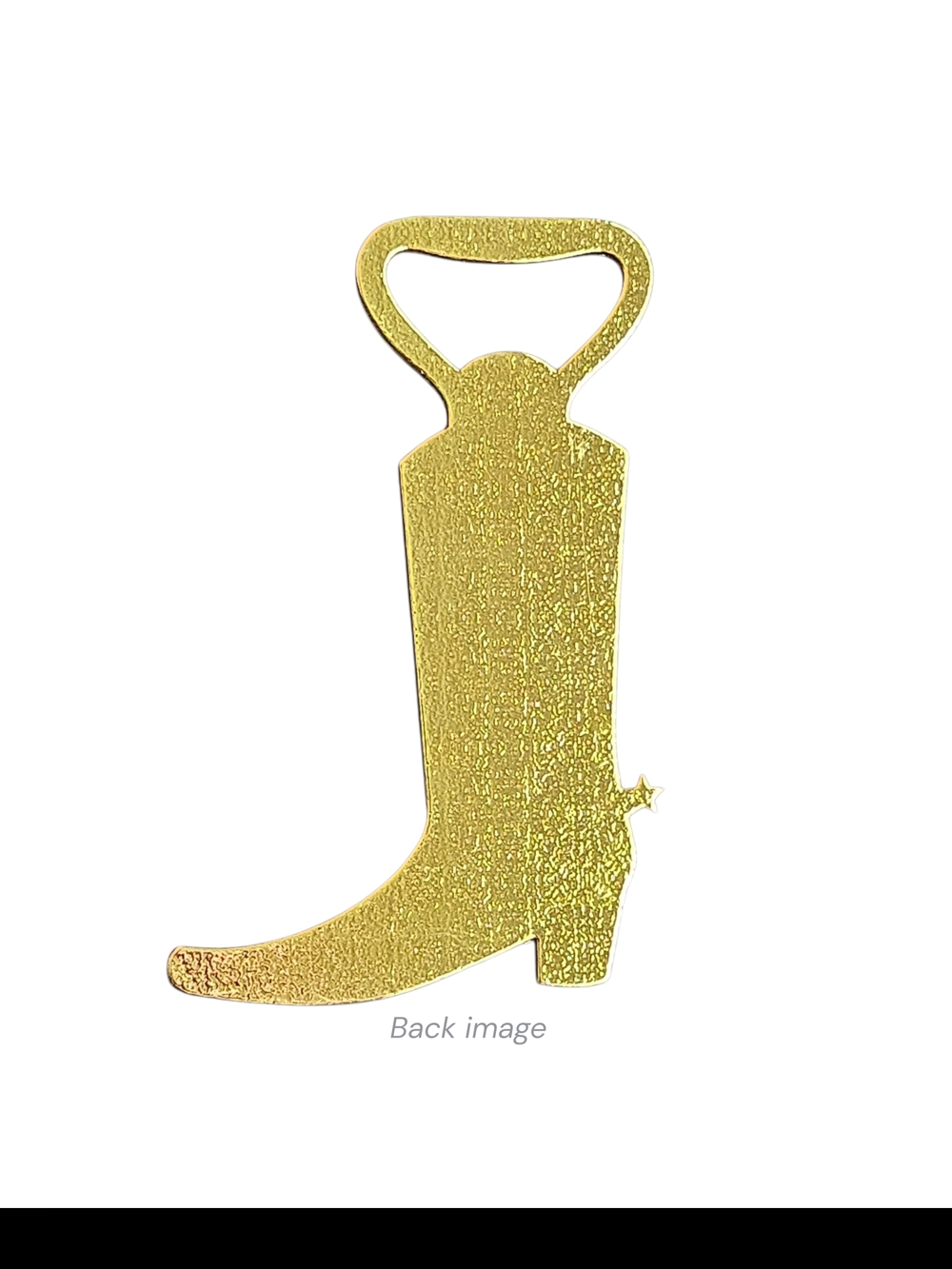 New- Gold Western Cowboy Boot Bottle Opener - Picture 3 of 3